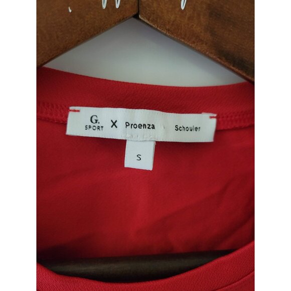 Goop Sport x Proenza Schouler Red Short Sleeve Cutout Top Size Small NWOT - Picture 5 of 6